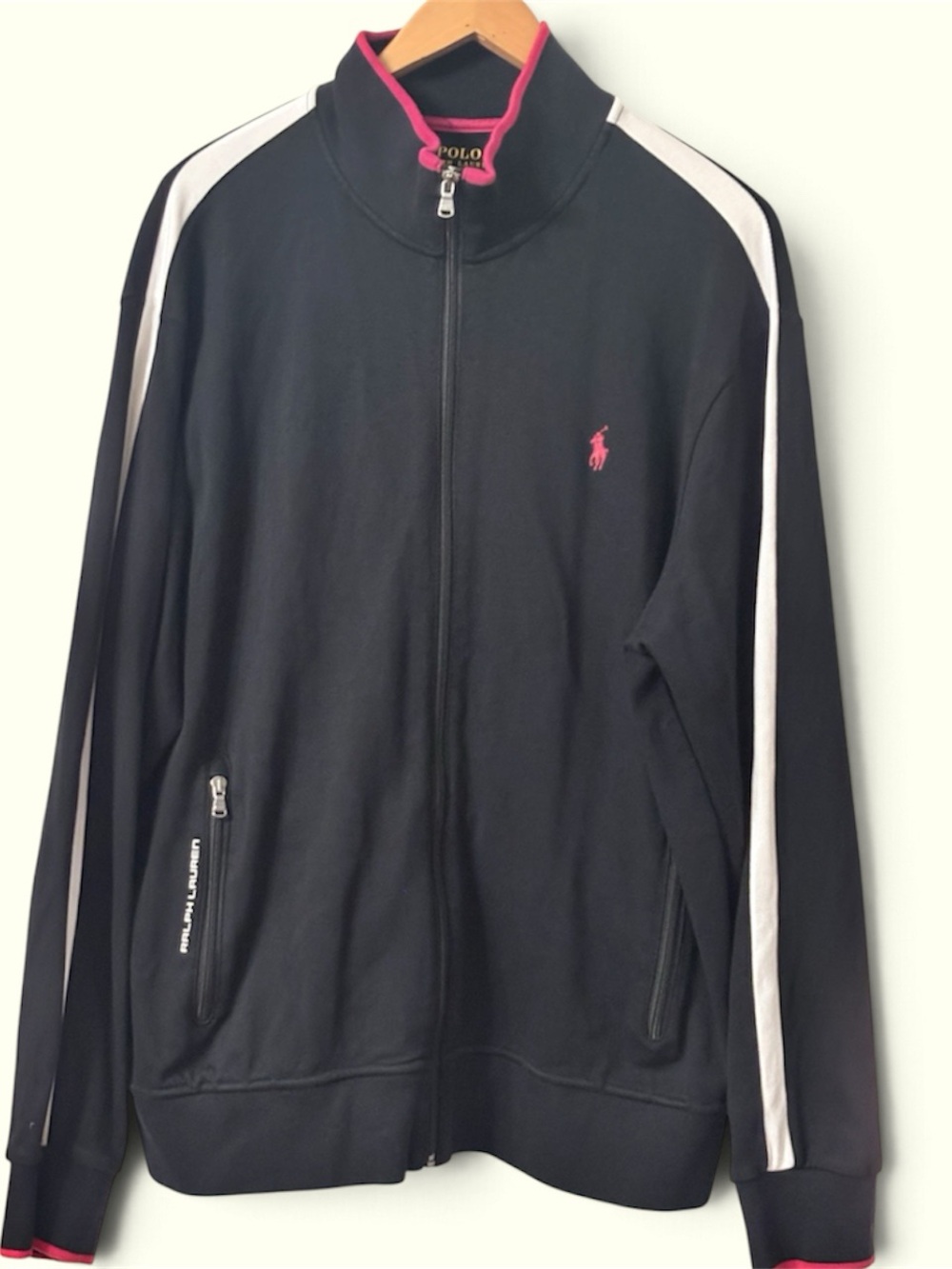 Polo by Ralph Lauren Performance Full Zip Colorblock Black Track Jacket